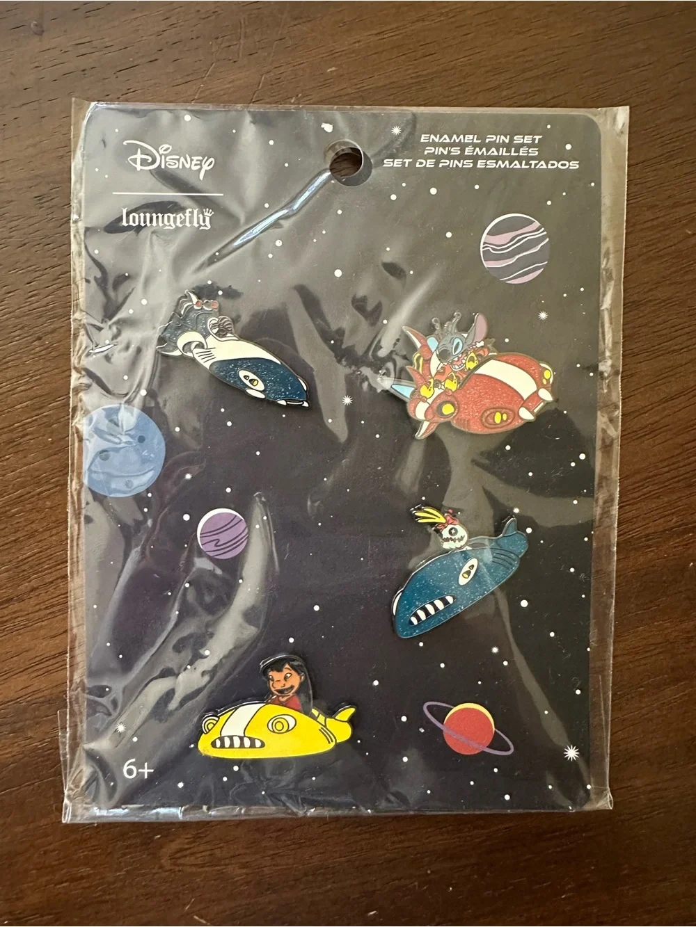 NWT Loungefly Collectible Lilo and Stitch Space Adventure Enamel Pin Set of 4
